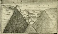An illustration from La geometrie; ou, Mesure des lignes droittes esloignees par le quarrè geometrique (1643)