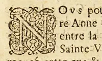 An illustration from La gloire de s. Vrsule diuisee en deux parties. : La premiere contient l'histoire & martyre des onze mille vierges, auec quelques considerations là dessus. La deuxieme est vn abregé de la vie d'aucunes filles de s. Vrsule, signalées en sainteté. (1656)