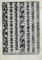 An illustration from La gloria e l'honore de ponti tagliati, e ponti in aere, & ponti in stiora a fogliami : opera noua, et con somma diligentia posta in luce (1563)