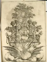 An illustration from La gloria e'l tempo festeggianti la nascita del Serenissimo Principe di Modana : armeggiamento a cavallo fatto alla presenza delle Serme. Altezze di Parma, & c. nel teatro eretto innanzi al ducal palazzo nel mese di febbrajo l'anno 1700 (1700)
