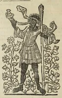 An illustration from La grande danse Macabre des hommes et des femmes : précédée du dict des trois mors et dfs trois vifz, du Débat du corps et de l'âme, et de La complaincte de l'ame dampnée (1862)