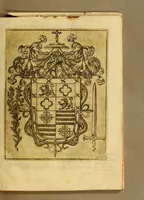 An illustration from La gran fee del centurion español: : Sermon moral que en la Capilla del Santo Oficio de la Inquisicion desta ciudad de los Reyes Lima, el primer iueues de Quaresma predico el Doct. D. Nicolas Antonio Diez de San Miguel, y Solier, doctor en sagrada theologia por esta Real Vniversidad, racionero entero desta S. Iglesia Metropolitana, examinador synodal deste arȯbispado, y calificador del Santo Oficio, en 4. de febrero de 1693: (1695)