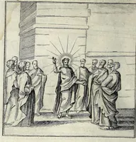 Picture 33 of 39 from L'agreable entretien des ames : sur 168 tableaux souscris de prieres, pour mediter les sts. misteres et pour regler nos vies et mœurs sur celles de n[ot]re sauueur Iesus Christ et de Ste. Marie sa mere, en disant le chapelet du rozaire (1648), leaf 136