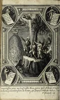 An illustration from L'agreable entretien des ames : sur 168 tableaux souscris de prieres, pour mediter les sts. misteres et pour regler nos vies et mœurs sur celles de n[ot]re sauueur Iesus Christ et de Ste. Marie sa mere, en disant le chapelet du rozaire (1648)