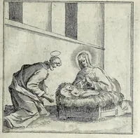 Picture 7 of 39 from L'agreable entretien des ames : sur 168 tableaux souscris de prieres, pour mediter les sts. misteres et pour regler nos vies et mœurs sur celles de n[ot]re sauueur Iesus Christ et de Ste. Marie sa mere, en disant le chapelet du rozaire (1648), leaf 39