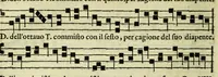 An illustration from La illuminata de tutti tuoni di canto fermo : con alcuni bellissimi secreti, non d'altrui piu scritti (1562)
