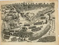 An illustration from La Ioyevse & magnifique entrée de Monseigneur Françoys, fils de France, et frere vnicqve dv Roy, par la grace de Dieu, Dvc de Brabant, d'Anjou, Alençon, Berri, &c. en sa tres-renommée ville d'Anvers (1582)
