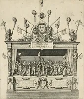An illustration from La Ioyevse & magnifique entrée de Monseigneur Françoys, fils de France, et frere vnicqve dv Roy, par la grace de Dieu, Dvc de Brabant, d'Anjou, Alençon, Berri, &c. en sa tres-renommée ville d'Anvers (1582)