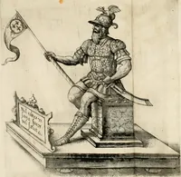 An illustration from La Ioyevse & magnifique entrée de Monseigneur Françoys, fils de France, et frere vnicqve dv Roy, par la grace de Dieu, Dvc de Brabant, d'Anjou, Alençon, Berri, &c. en sa tres-renommée ville d'Anvers (1582)