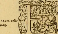 An illustration from La Legende des Flamens : cronique abregee, en laquelle est faict succinct recueil de l'origine des peuples & estatz de Flandres, Arthois, Haynault & Bourgongne, & des guerres par eulx faictes à leurs princes & à leurs voisins : auec plaisante co[m]memoration[n] de plusieurs choses faictes & auenuës en France Angleterre & Alemaigne, depuis sept ou huict cens ans : semblablement y sont traictées les descentes & genealogies des roys de Naples & de Sicille, & des princes & ducz de Milan, & quel droict ont les roys de France aus dictz royaumes & duché (1558)