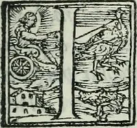 An illustration from L'alitinonfo di m. Gasparo Scaruffi Regiano, per fare ragione, et concordanza d'oro, e d'argento : che seruirà in vniuersale; tanto per prouedere à gli infiniti abusi del tosare, et guastare monete; quanto per regolare ogni sorte di pagamenti, et ridurre anco tutto il mondo ad vna sola moneta (1582)