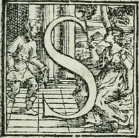 An illustration from L'alitinonfo di m. Gasparo Scaruffi Regiano, per fare ragione, et concordanza d'oro, e d'argento : che seruirà in vniuersale; tanto per prouedere à gli infiniti abusi del tosare, et guastare monete; quanto per regolare ogni sorte di pagamenti, et ridurre anco tutto il mondo ad vna sola moneta (1582)