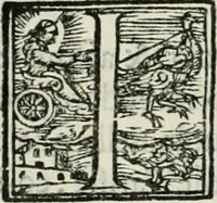 An illustration from L'alitinonfo di m. Gasparo Scaruffi Regiano, per fare ragione, et concordanza d'oro, e d'argento : che seruirà in vniuersale; tanto per prouedere à gli infiniti abusi del tosare, et guastare monete; quanto per regolare ogni sorte di pagamenti, et ridurre anco tutto il mondo ad vna sola moneta (1582)