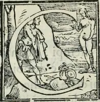 An illustration from L'alitinonfo di m. Gasparo Scaruffi Regiano, per fare ragione, et concordanza d'oro, e d'argento : che seruirà in vniuersale; tanto per prouedere à gli infiniti abusi del tosare, et guastare monete; quanto per regolare ogni sorte di pagamenti, et ridurre anco tutto il mondo ad vna sola moneta (1582)