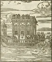 Picture 28 of 30 from La magnifica et trivmphale entrata del Christianiss. re di Francia Henrico secondo di questo nome fatta nella nobile & antiqua Città di Lyone à luy & à la sua serenissima consorte Chaterina alli 21. di septemb. 1548 : colla particulare descritione della commedia che fece recitare la Natione Fiorentina a richiesta di sua Maesta Christianissima (1549), leaf 91