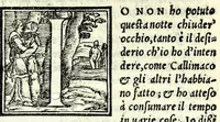 An illustration from La mandragola : comedia (1554)