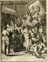 An illustration from La maniere de se bien preparer a la mort par des considerations sur la cene, la passion, & la mort de Jesus-Christ : avec de trés-belles estampes emblematiques (1700)