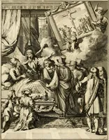 An illustration from La maniere de se bien preparer a la mort par des considerations sur la cene, la passion, & la mort de Jesus-Christ : avec de trés-belles estampes emblematiques (1700)
