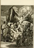 An illustration from La maniere de se bien preparer a la mort par des considerations sur la cene, la passion, & la mort de Jesus-Christ : avec de trés-belles estampes emblematiques (1700)