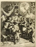 An illustration from La maniere de se bien preparer a la mort par des considerations sur la cene, la passion, & la mort de Jesus-Christ : avec de trés-belles estampes emblematiques (1700)