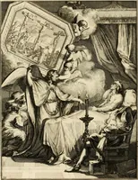 An illustration from La maniere de se bien preparer a la mort par des considerations sur la cene, la passion, & la mort de Jesus-Christ : avec de trés-belles estampes emblematiques (1700)