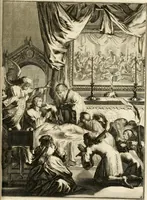 An illustration from La maniere de se bien preparer a la mort par des considerations sur la cene, la passion, & la mort de Jesus-Christ : avec de trés-belles estampes emblematiques (1700)