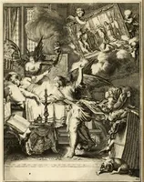 An illustration from La maniere de se bien preparer a la mort par des considerations sur la cene, la passion, & la mort de Jesus-Christ : avec de trés-belles estampes emblematiques (1700)