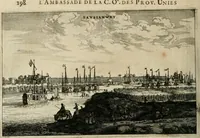 An illustration from L'ambassade de la Compagnie orientale des Provinces Unies vers l'empereur de la Chine, ou grand cam de Tartarie, faite par les Srs. Pierre de Goyer, & Jacob de Keyser (1665)
