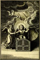 An illustration from L'ame amante de son Dieu, representée dans les emblémes de Hermannus Hugo sur ses pieux desirs: & dans ceux d'Othon Vaenius sur l'amour divin (1717)