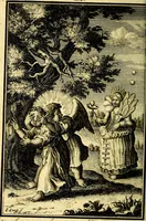 An illustration from L'ame amante de son Dieu, representée dans les emblémes de Hermannus Hugo sur ses pieux desirs: & dans ceux d'Othon Vaenius sur l'amour divin (1717)