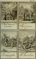An illustration from L'ame amante de son Dieu, représentée dans les emblemes de Hermannus Hugo, et dans ceux d'Othon Vaenius sur l'amour divin. Avec des figures nouvelles accompagnées de vers qui en font l'application aux dispositions les plus essentielles de la vie intérieure (1790)