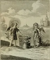 An illustration from L'ame amante de son Dieu, représentée dans les emblemes de Hermannus Hugo, et dans ceux d'Othon Vaenius sur l'amour divin. Avec des figures nouvelles accompagnées de vers qui en font l'application aux dispositions les plus essentielles de la vie intérieure (1790)