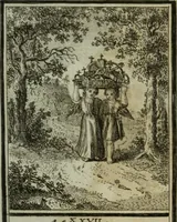 An illustration from L'ame amante de son Dieu, représentée dans les emblemes de Hermannus Hugo, et dans ceux d'Othon Vaenius sur l'amour divin. Avec des figures nouvelles accompagnées de vers qui en font l'application aux dispositions les plus essentielles de la vie intérieure (1790)