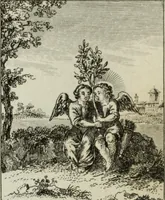 An illustration from L'ame amante de son Dieu, représentée dans les emblemes de Hermannus Hugo, et dans ceux d'Othon Vaenius sur l'amour divin. Avec des figures nouvelles accompagnées de vers qui en font l'application aux dispositions les plus essentielles de la vie intérieure (1790)