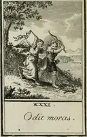 An illustration from L'ame amante de son Dieu, représentée dans les emblemes de Hermannus Hugo, et dans ceux d'Othon Vaenius sur l'amour divin. Avec des figures nouvelles accompagnées de vers qui en font l'application aux dispositions les plus essentielles de la vie intérieure (1790)