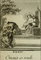An illustration from L'ame amante de son Dieu, représentée dans les emblemes de Hermannus Hugo, et dans ceux d'Othon Vaenius sur l'amour divin. Avec des figures nouvelles accompagnées de vers qui en font l'application aux dispositions les plus essentielles de la vie intérieure (1790)