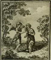An illustration from L'ame amante de son Dieu, représentée dans les emblemes de Hermannus Hugo, et dans ceux d'Othon Vaenius sur l'amour divin. Avec des figures nouvelles accompagnées de vers qui en font l'application aux dispositions les plus essentielles de la vie intérieure (1790)