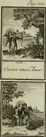 An illustration from L'ame amante de son Dieu, représentée dans les emblemes de Hermannus Hugo, et dans ceux d'Othon Vaenius sur l'amour divin. Avec des figures nouvelles accompagnées de vers qui en font l'application aux dispositions les plus essentielles de la vie intérieure (1790)