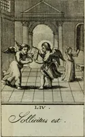 An illustration from L'ame amante de son Dieu, représentée dans les emblemes de Hermannus Hugo, et dans ceux d'Othon Vaenius sur l'amour divin. Avec des figures nouvelles accompagnées de vers qui en font l'application aux dispositions les plus essentielles de la vie intérieure (1790)
