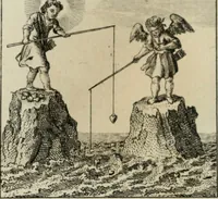 An illustration from L'ame amante de son Dieu, représentée dans les emblemes de Hermannus Hugo, et dans ceux d'Othon Vaenius sur l'amour divin. Avec des figures nouvelles accompagnées de vers qui en font l'application aux dispositions les plus essentielles de la vie intérieure (1790)