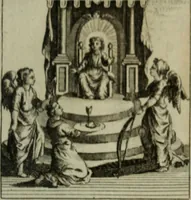 An illustration from L'ame amante de son Dieu, représentée dans les emblemes de Hermannus Hugo, et dans ceux d'Othon Vaenius sur l'amour divin. Avec des figures nouvelles accompagnées de vers qui en font l'application aux dispositions les plus essentielles de la vie intérieure (1790)