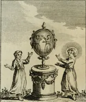An illustration from L'ame amante de son Dieu, représentée dans les emblemes de Hermannus Hugo, et dans ceux d'Othon Vaenius sur l'amour divin. Avec des figures nouvelles accompagnées de vers qui en font l'application aux dispositions les plus essentielles de la vie intérieure (1790)