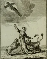 An illustration from L'ame amante de son Dieu, représentée dans les emblemes de Hermannus Hugo, et dans ceux d'Othon Vaenius sur l'amour divin. Avec des figures nouvelles accompagnées de vers qui en font l'application aux dispositions les plus essentielles de la vie intérieure (1790)
