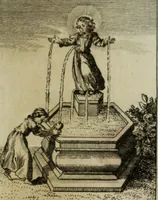 An illustration from L'ame amante de son Dieu, représentée dans les emblemes de Hermannus Hugo, et dans ceux d'Othon Vaenius sur l'amour divin. Avec des figures nouvelles accompagnées de vers qui en font l'application aux dispositions les plus essentielles de la vie intérieure (1790)