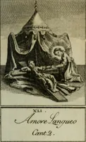 An illustration from L'ame amante de son Dieu, représentée dans les emblemes de Hermannus Hugo, et dans ceux d'Othon Vaenius sur l'amour divin. Avec des figures nouvelles accompagnées de vers qui en font l'application aux dispositions les plus essentielles de la vie intérieure (1790)