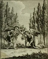 An illustration from L'ame amante de son Dieu, représentée dans les emblemes de Hermannus Hugo, et dans ceux d'Othon Vaenius sur l'amour divin. Avec des figures nouvelles accompagnées de vers qui en font l'application aux dispositions les plus essentielles de la vie intérieure (1790)