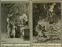 An illustration from L'ame amante de son Dieu, représentée dans les emblemes de Hermannus Hugo, et dans ceux d'Othon Vaenius sur l'amour divin. Avec des figures nouvelles accompagnées de vers qui en font l'application aux dispositions les plus essentielles de la vie intérieure (1790)