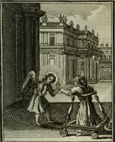 An illustration from L'ame amante de son Dieu, représentée dans les emblemes de Hermannus Hugo, et dans ceux d'Othon Vaenius sur l'amour divin. Avec des figures nouvelles accompagnées de vers qui en font l'application aux dispositions les plus essentielles de la vie intérieure (1790)