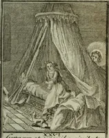 An illustration from L'ame amante de son Dieu, représentée dans les emblemes de Hermannus Hugo, et dans ceux d'Othon Vaenius sur l'amour divin. Avec des figures nouvelles accompagnées de vers qui en font l'application aux dispositions les plus essentielles de la vie intérieure (1790)