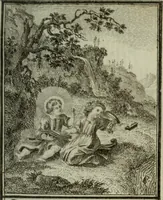 An illustration from L'ame amante de son Dieu, représentée dans les emblemes de Hermannus Hugo, et dans ceux d'Othon Vaenius sur l'amour divin. Avec des figures nouvelles accompagnées de vers qui en font l'application aux dispositions les plus essentielles de la vie intérieure (1790)